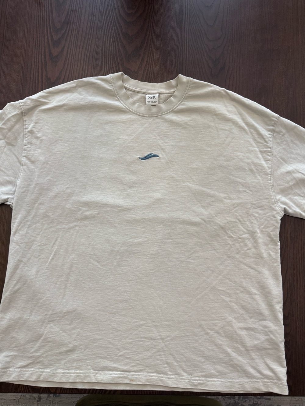 Zara Global Hauler Graphic T-Shirt Oversized Cream Men’s M